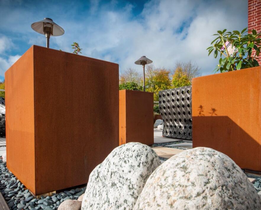 和平锈钢板花箱